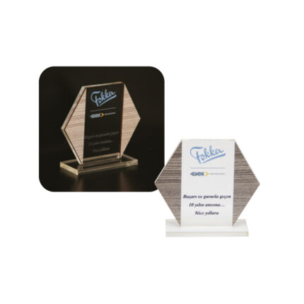 PPPL7876 -FOKKE MDF-PLEKSİ PLAKET